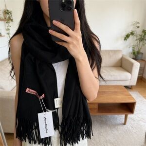 Acne Black Scarf